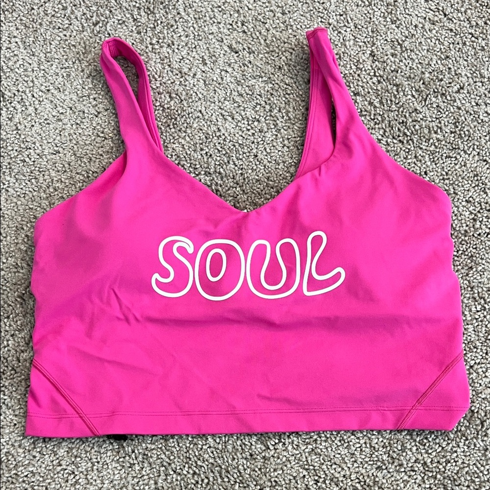 NWT SoulCycle / lululemon athletica Sonic Pink Sports Bra - Picture 2 of 4